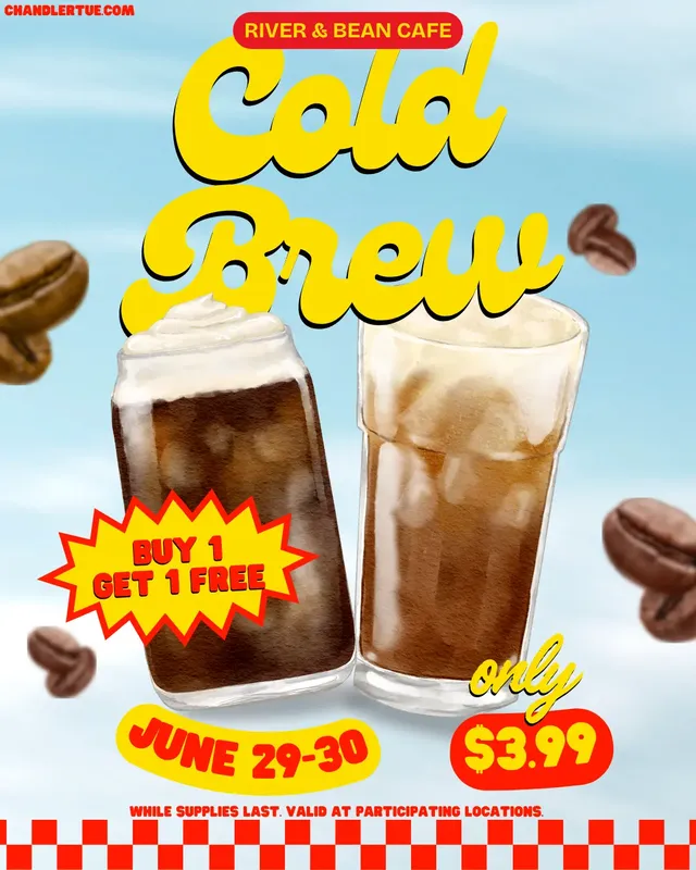 cold brew cafe poster
