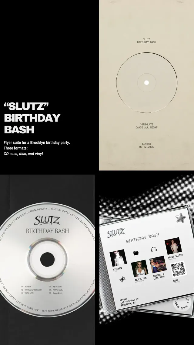 slutz birthday bash flyer