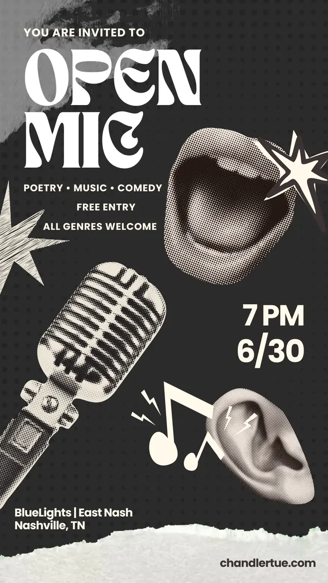 open mic event poster