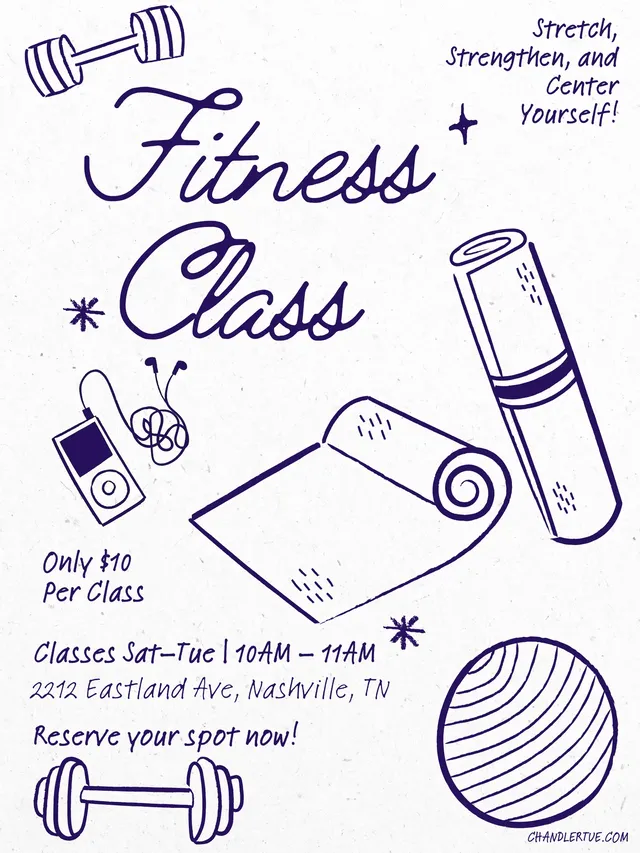 fitness class poster