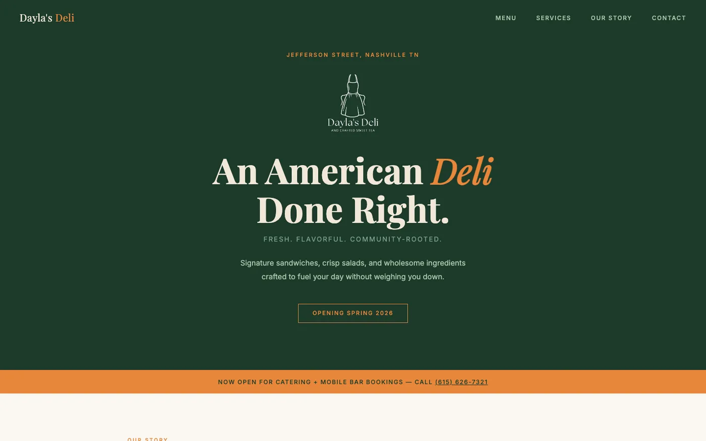 dayla's deli homepage